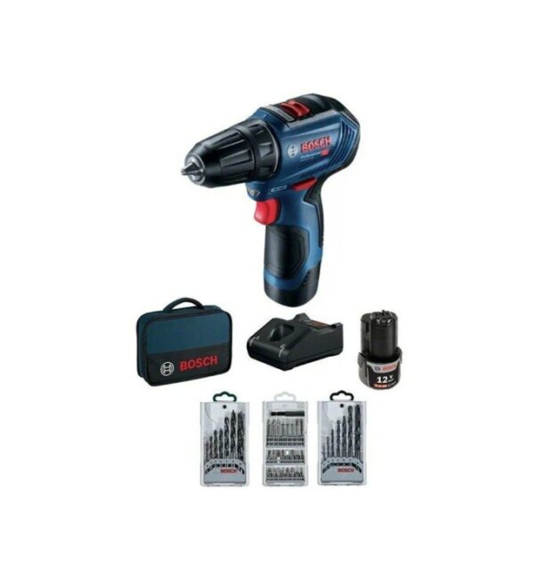 IZVIJAČ AKU GSR 12 V-30 Li / 2.0Ah u torbi + SET 39 kom.