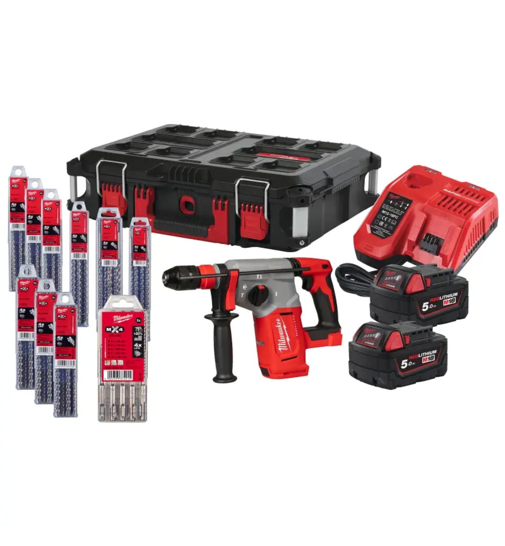 SET AKU M18BLHX100P+ BORERI MX4 MILWAUKEE 4933498243