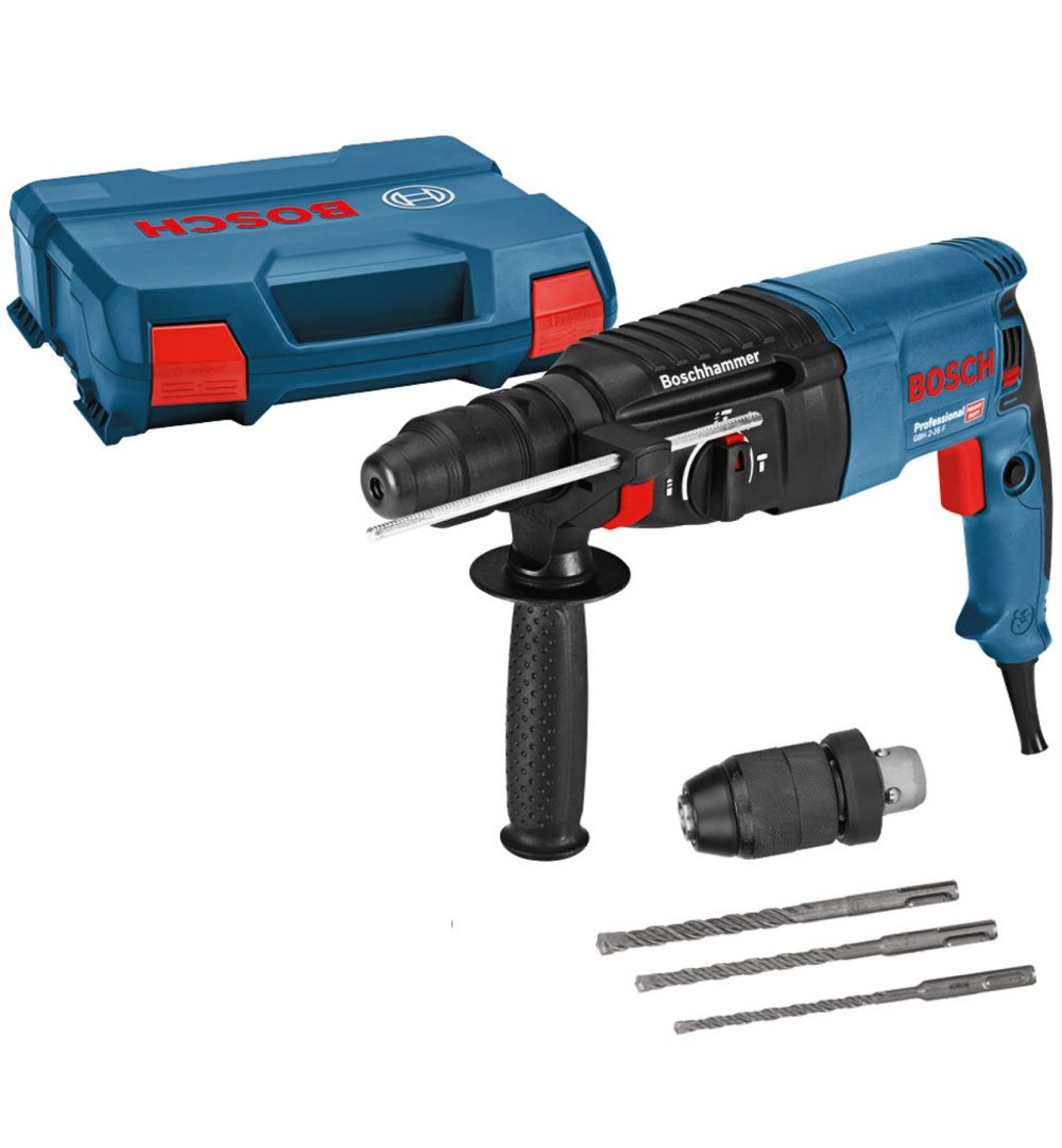 SET BUŠILICA GBH 2-26F +3x SVRDLO SDS-PLUS 6/8/10mm U KOFERU BOSCH